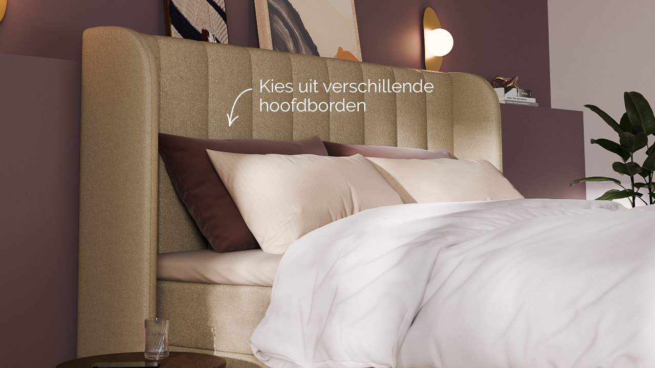 Boxspring Ivory - Soft teddy beige