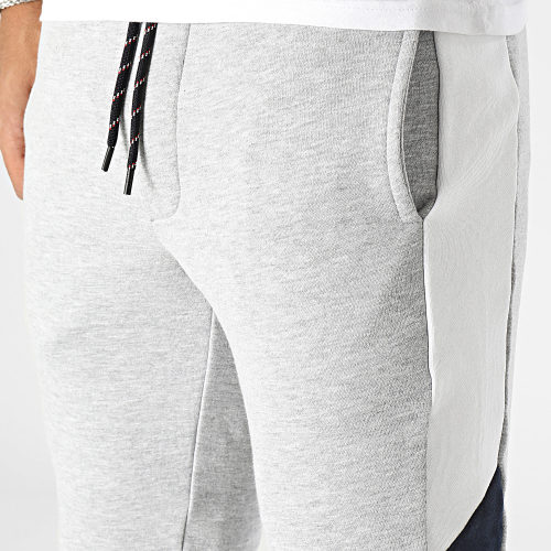 Pantalon Jogging A Bandes Twill Reid Blocking Gris Chiné