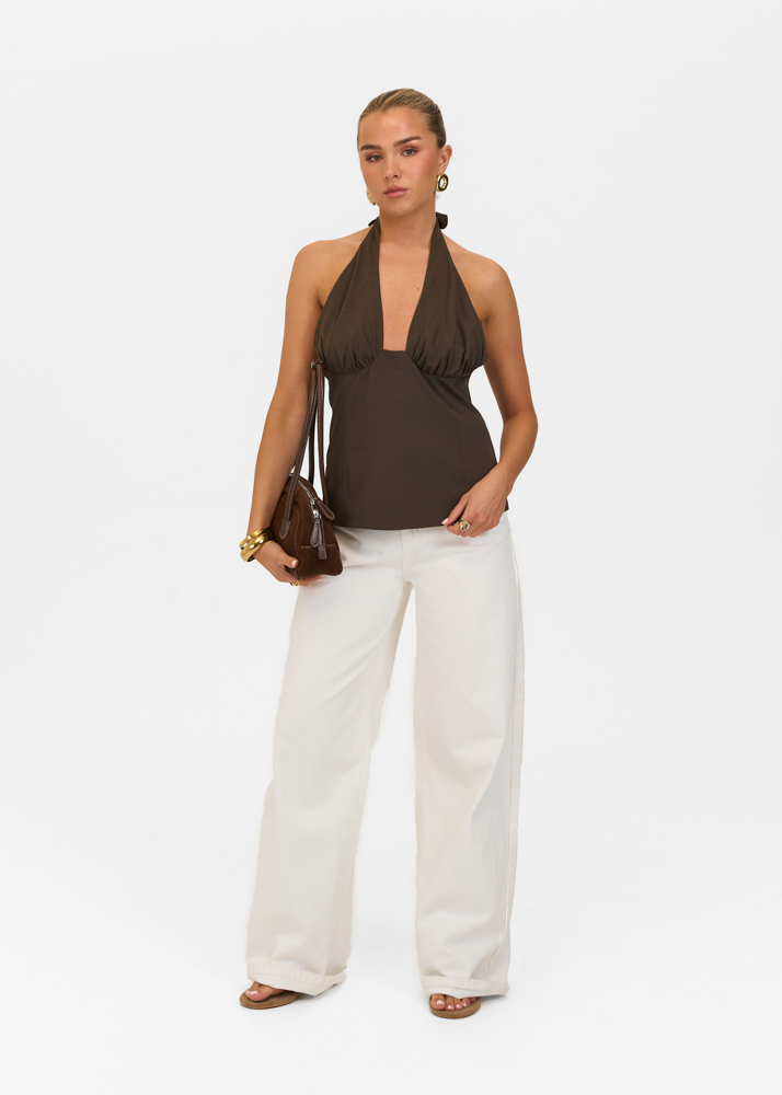 Roos top choco bruin