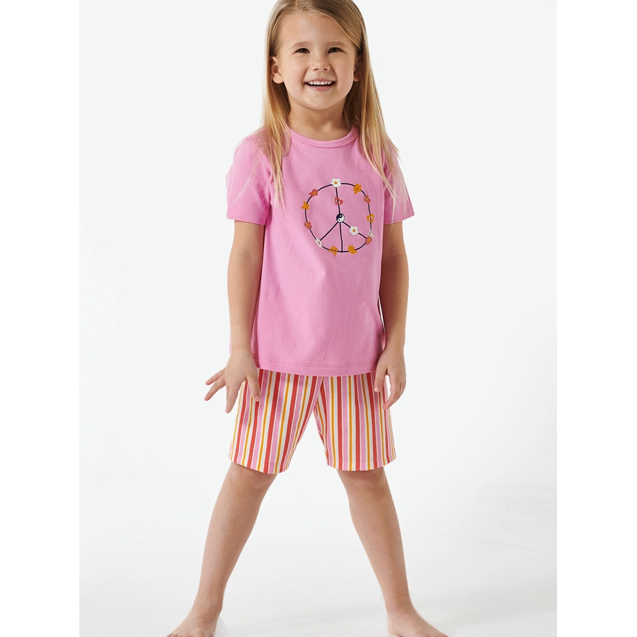 Schiesser Pyjama Girls World Organic Cotton rosa