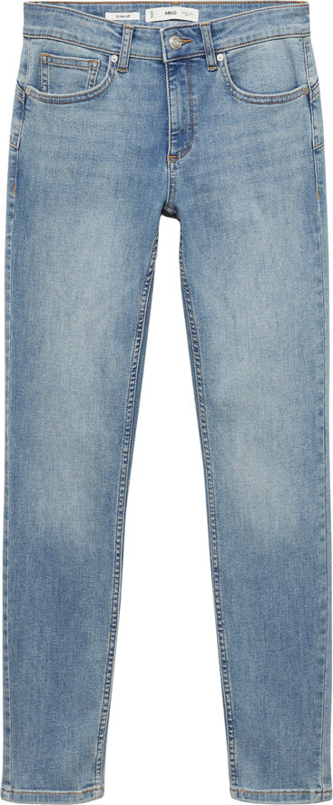 MANGO Low-rise push-up skinny jeans Open blue