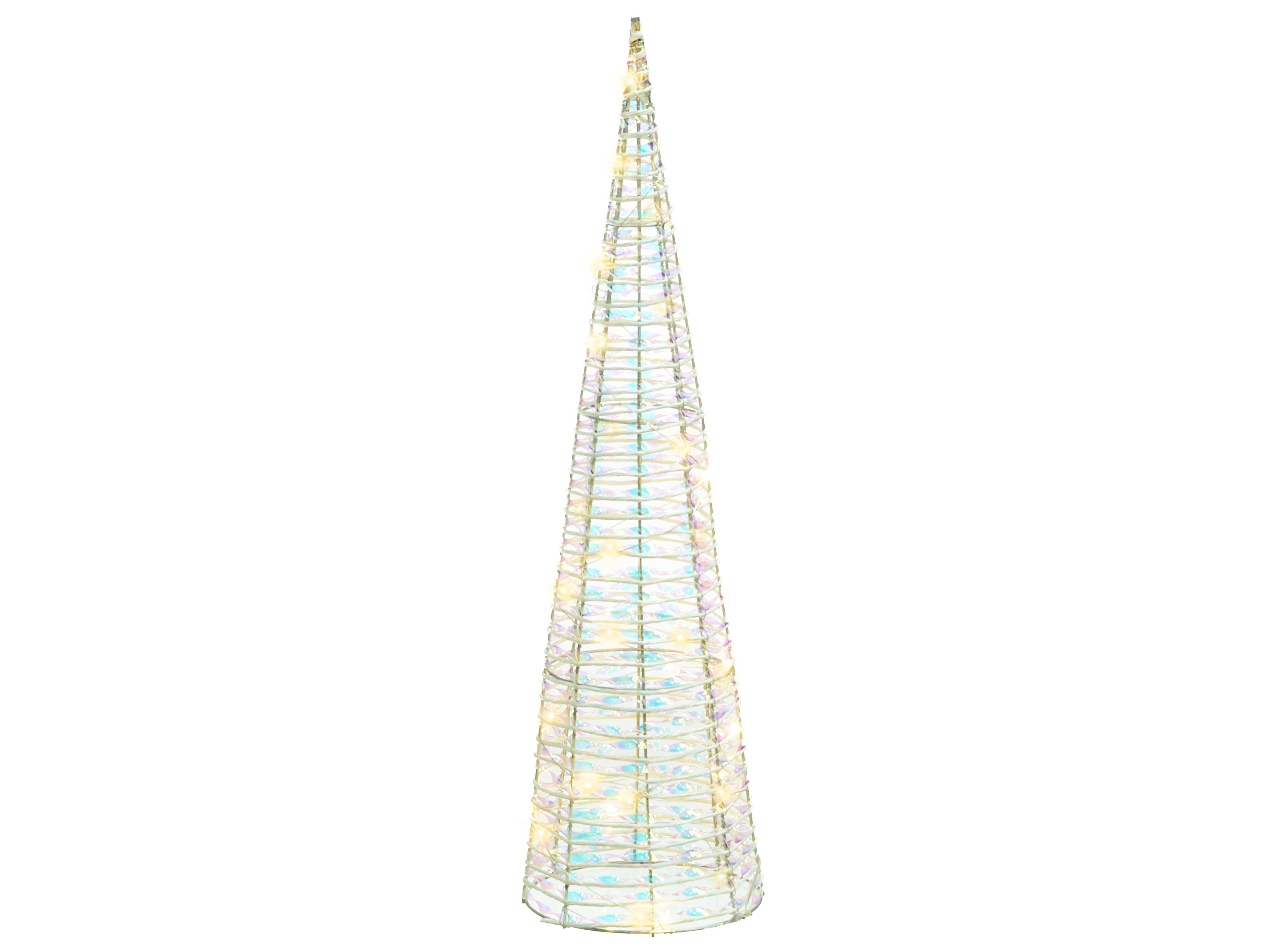 Set van 3 kerstdecoraties LED SONDER Kerstboom 40/60/80 cm Wit