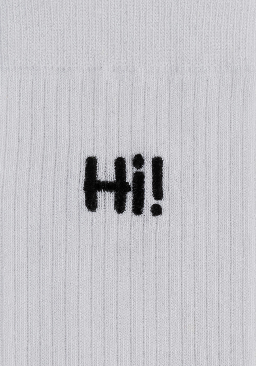 Mela 1er-Pack Socken Ribbed mit Stickerei Weiss/Hi