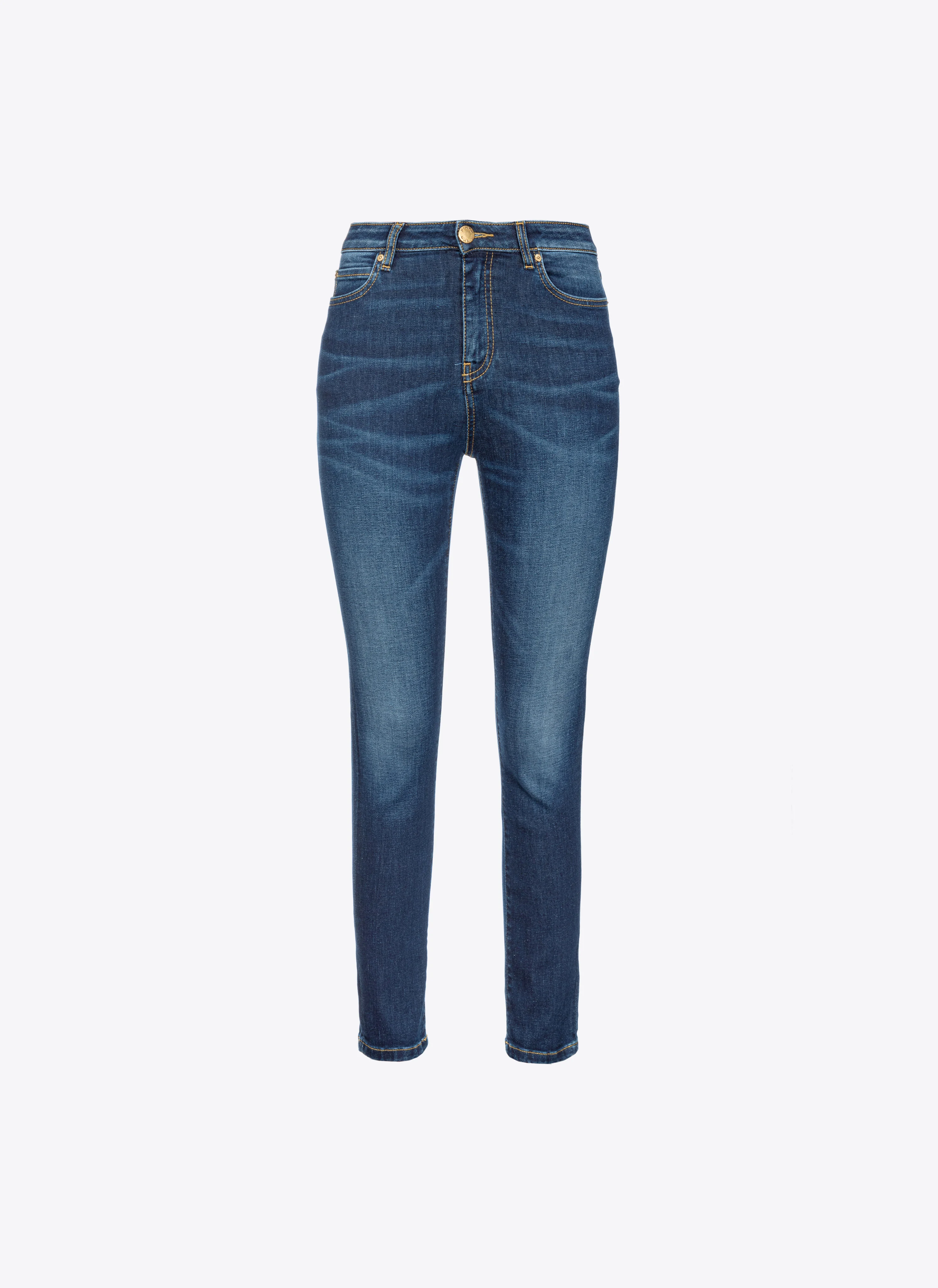 Jean skinny avec broderie au dos | Bleu