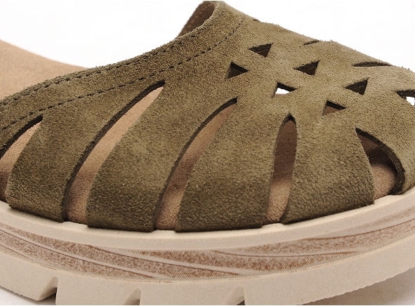 Porronet nu pieds plats femme f12860 kaki