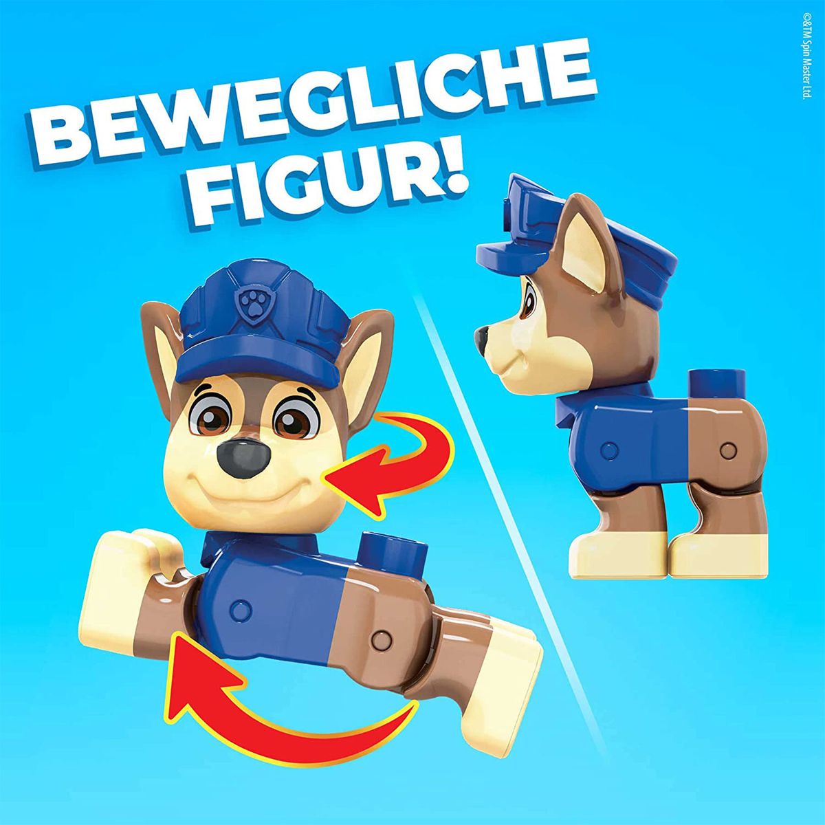 Mattel HDJ33 - Mega Bloks - Junior Builders - Paw Patrol - Chase Polizeiauto Bauset