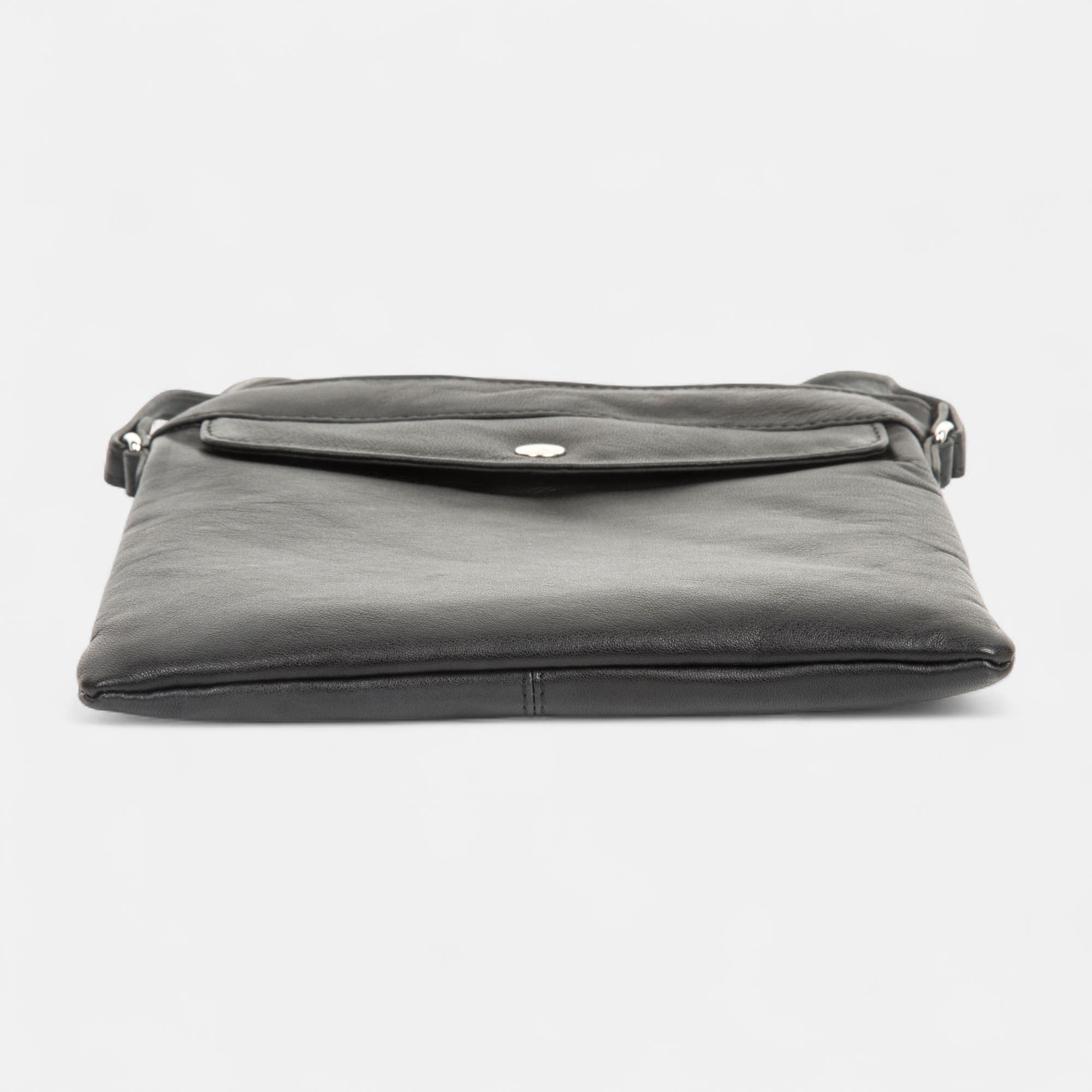 Sac bandoulière en cuir noir