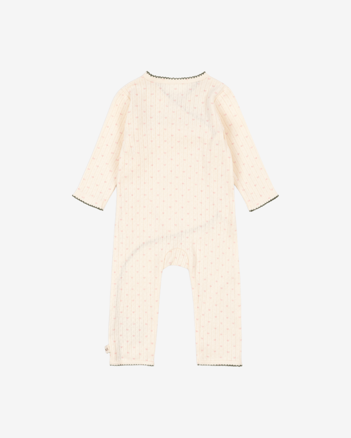 Heldress med Omslag – 100% Øko Bomull, Pointelle | Minnie Newborn Onesie GOTS