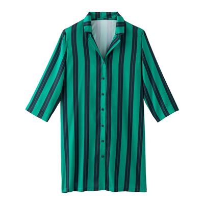 Chemise de nuit satin rayée