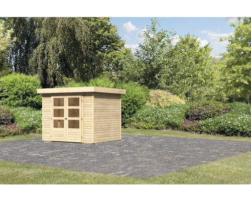 Expresshaus, Karibu Rasch 3 tuinhuis, 266 x 238 cm, naturel
