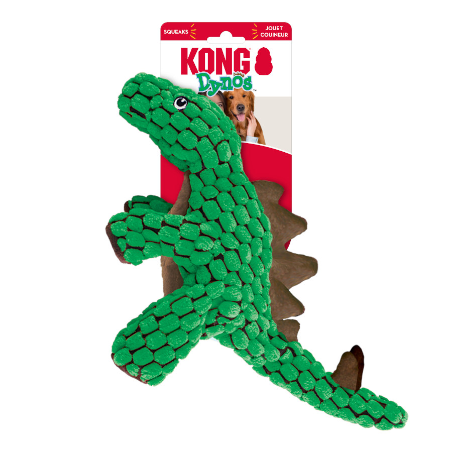 Brinquedo de pelúcia Kong Dynos Estegossauro Verde para cães
