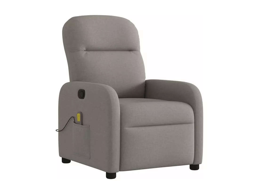 Fauteuil de massage inclinable Taupe Tissu