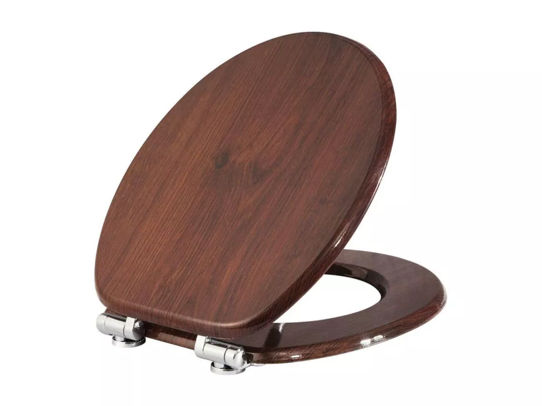 Abattant WC siège de effet bois beige 43.6 x 37.7 x 43.6 cm 19_0000644