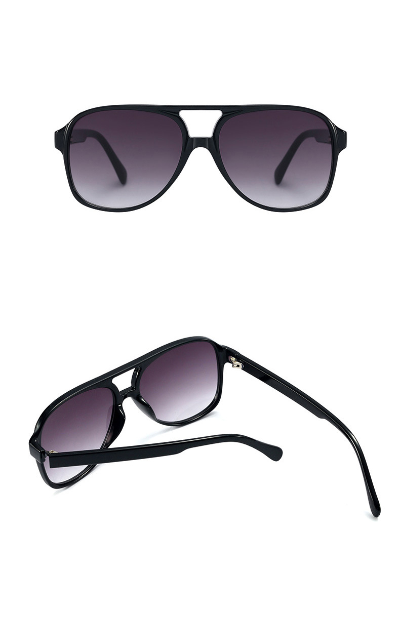 UV400 Sonnenbrille Vintage Pilot für Männer   Frauen - Schwarz (Oval)