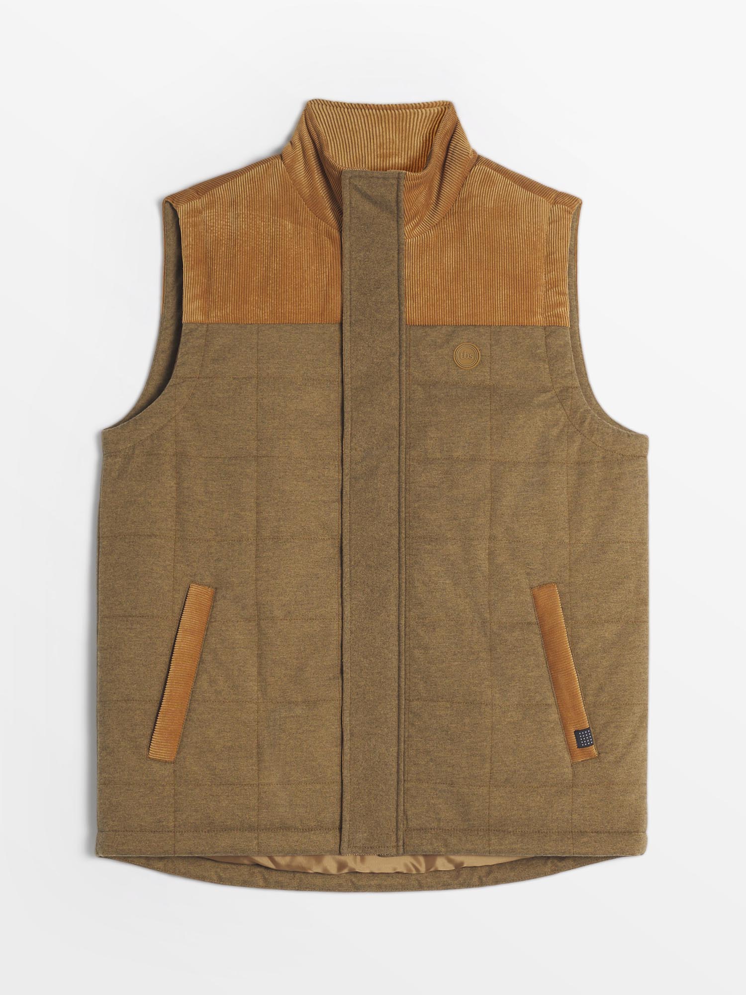 Doudoune Homme Sans Manches Velours Orange