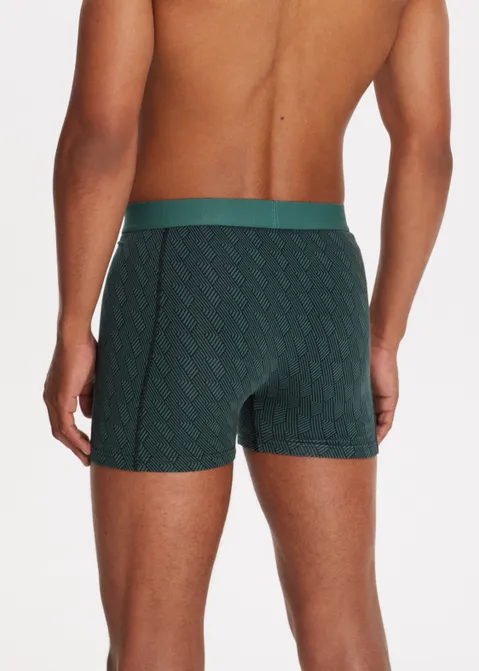 Graphic wave boxer groen (GRN)
