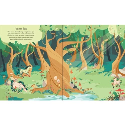 Uitgeverij usborne stickerboek en puzzel 100st - eenhoorns