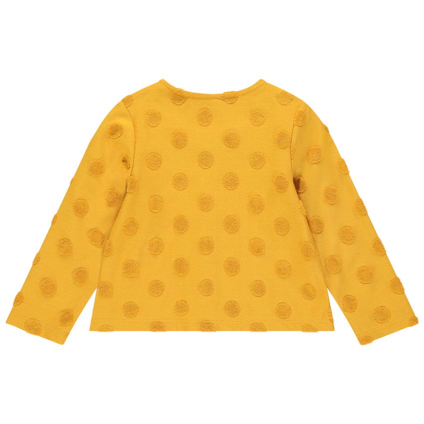 Gilet en maille à pois en relief all-over - Jaune