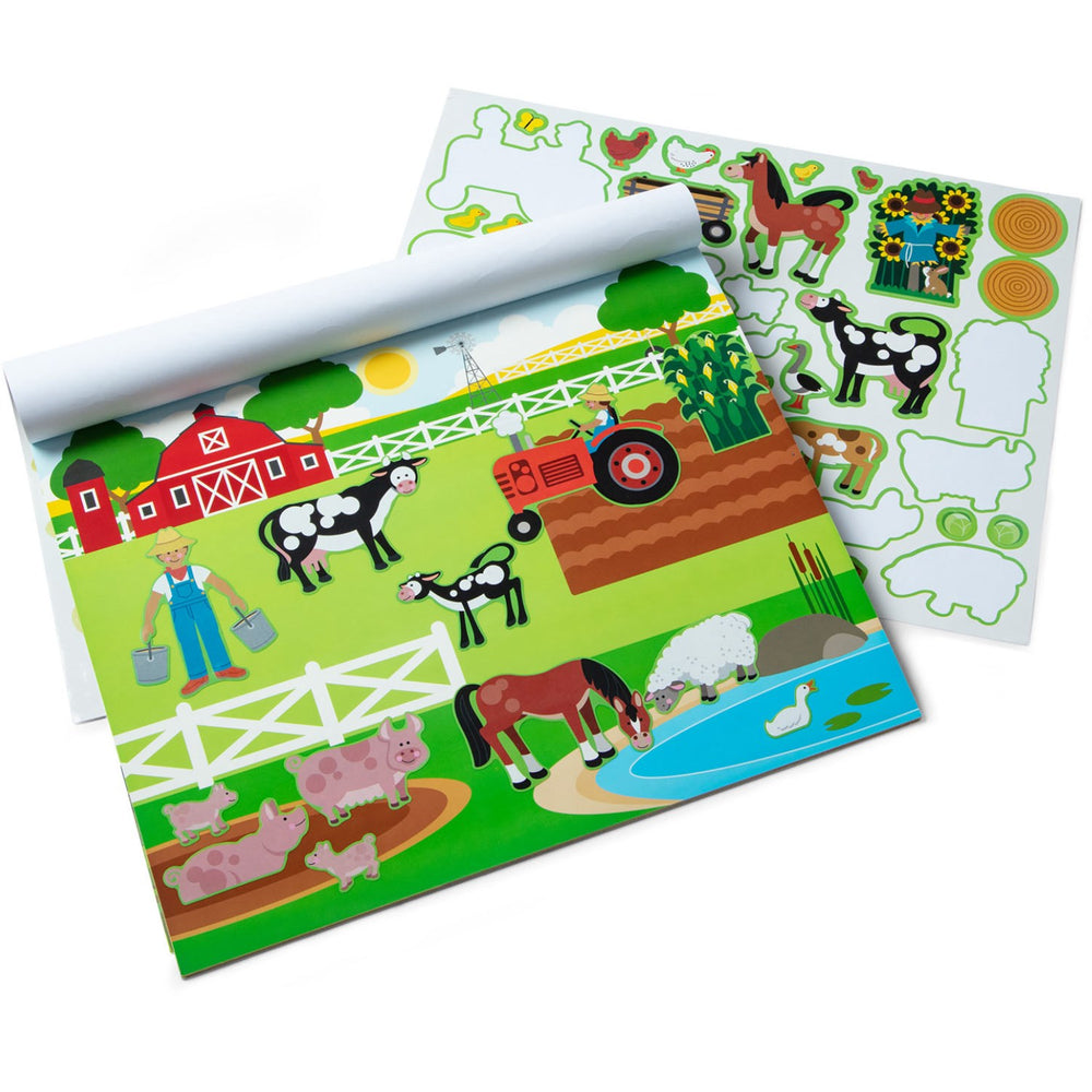 Køb Melissa & Doug Grøn Reusable Sticker Pad Habitats