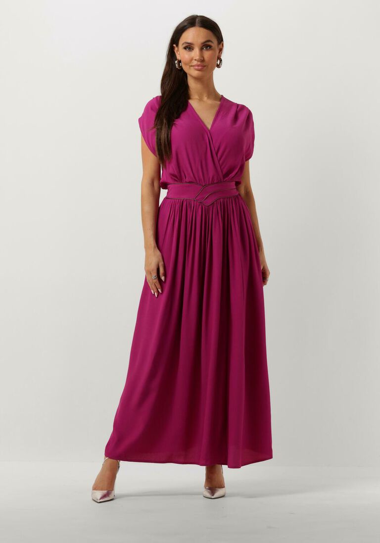 LOUIZON fuchsia louizon maxi jurk yacinthe
