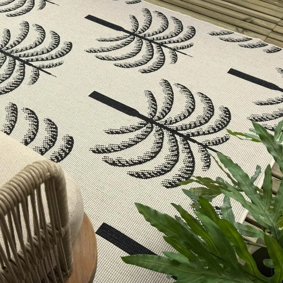 Interieur05 buitenkleed zwart/wit Oase - 230 x 160 cm