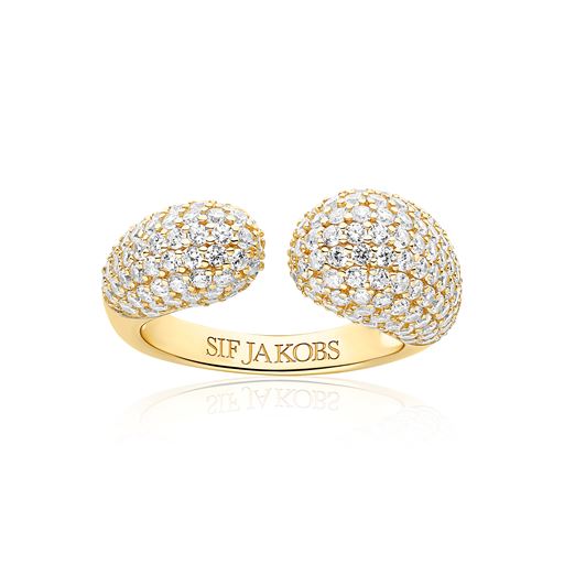 Sif Jakobs Jewellery Goccia Ring, Gold Plated, 50