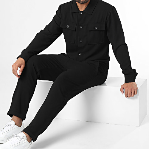 Ensemble Chemise Manches Longues Et Pantalon Noir