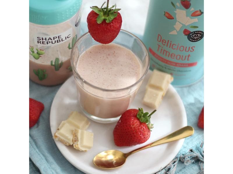 Shape Republic Slim Shake Strawberry and White Chocolate mi Delicious Timeout Abnehm-Shake