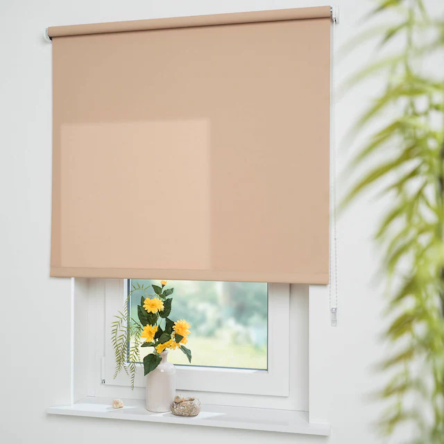 Liedeco Seitenzugrollo »Uni« Lichtschutz mit Bohren freihängend Montage ohne Bohren zum Klemmen mit separatem Klemmträger möglich