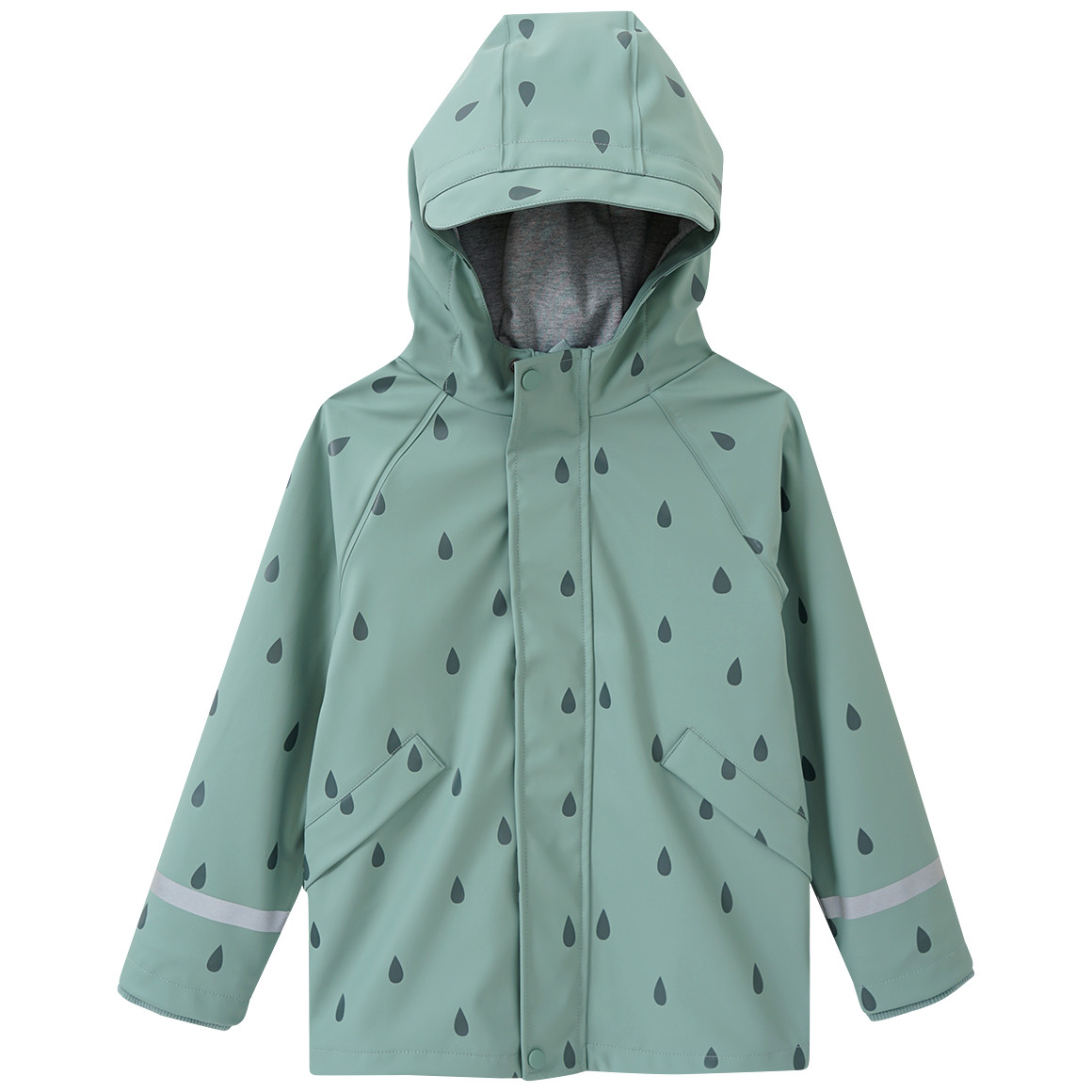 Topolino Kinder Regenjacke mit Regentropfen-Muster salbei