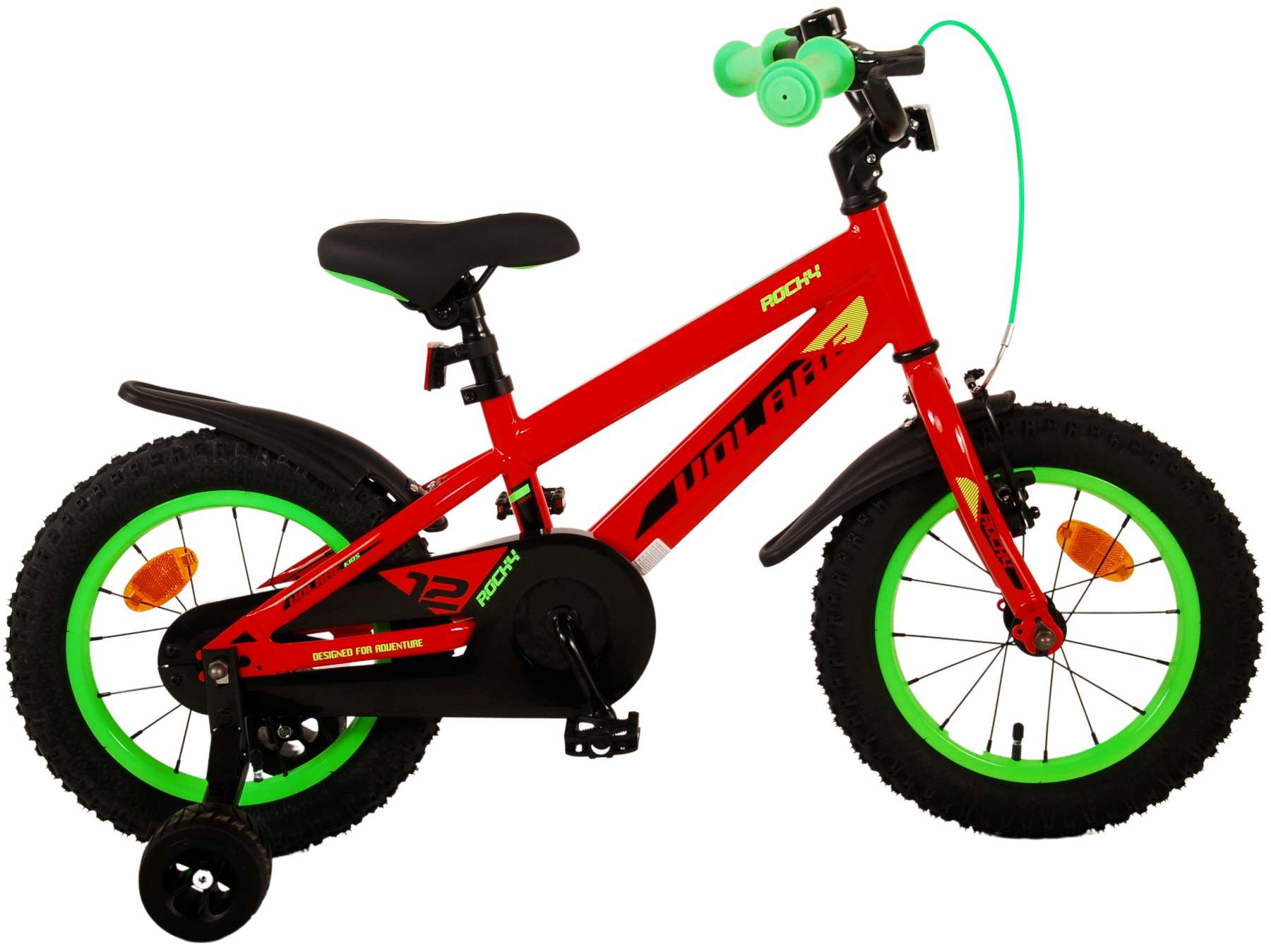 Kinderfahrrad Rocky für Jungen 14 Zoll Kinderrad in Rot Fahrrad