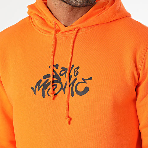 Sweat Capuche Nounours Graffiti Head Orange
