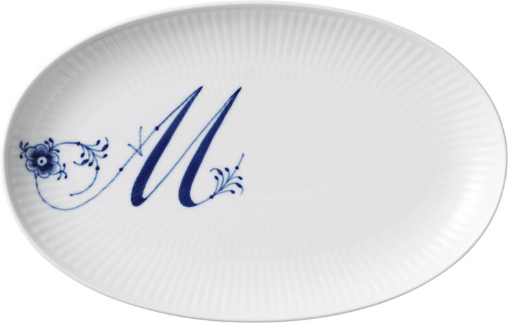 Royal Copenhagen Alphabet Coll Oval Asiette 23,5cm M M
