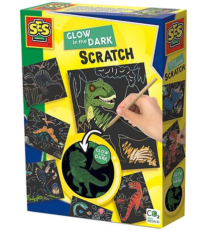 SES Creative Ridsekort - Sølvlysende Dinosaurer