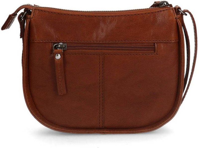 Manfield - Schoudertas - Cognac - Leer - Verstelbare Riem