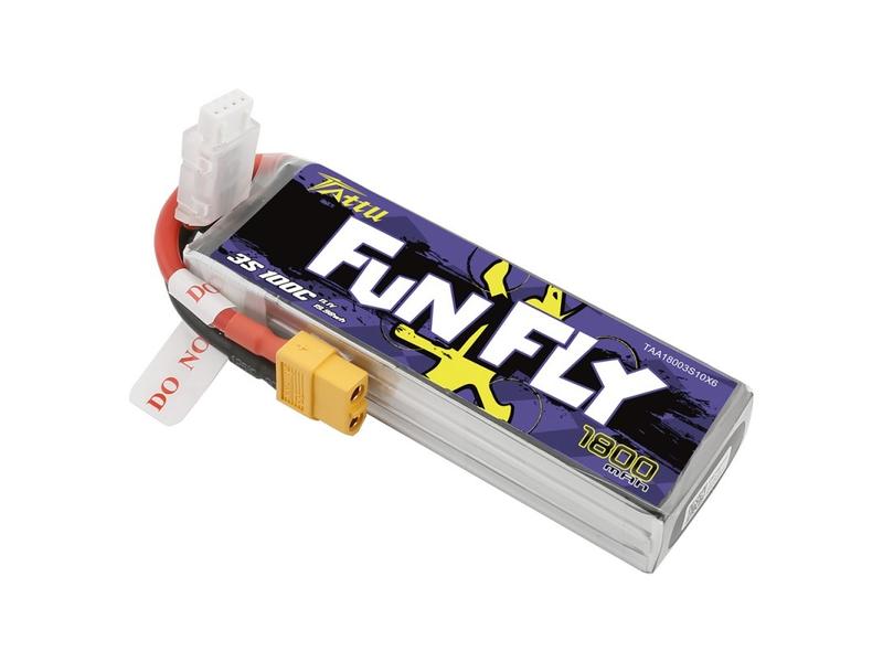 Tattu RC-Akku LiPo 1800 mAh 11.1 V 100C Funfly Softcase 3S LiPo-Akku für Multikopter mit XT60 Stecker