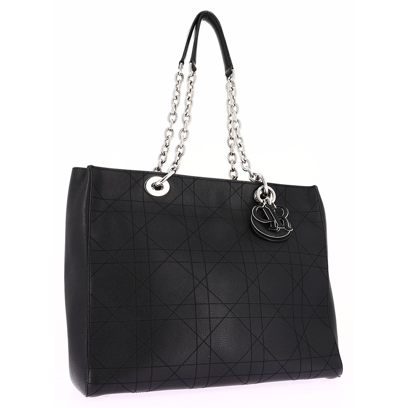 Dior Sac porté épaule UltraDior en Cuir Cannage noir - Neuf sans étiquette - L.33 cm