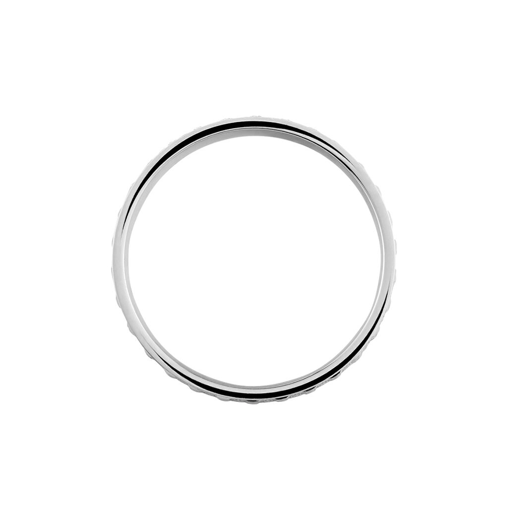 Alliance Satine Diamantee Ruban Plat Or Blanc