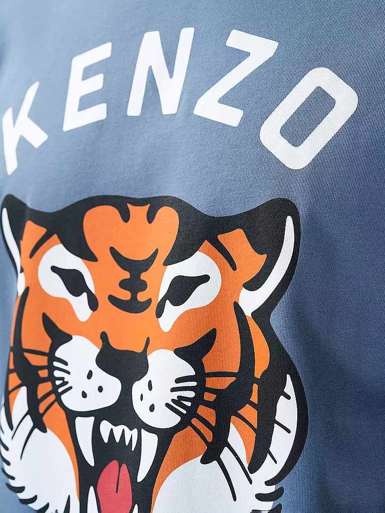 KENZO T-Shirt LUCKY TIGER hellblau