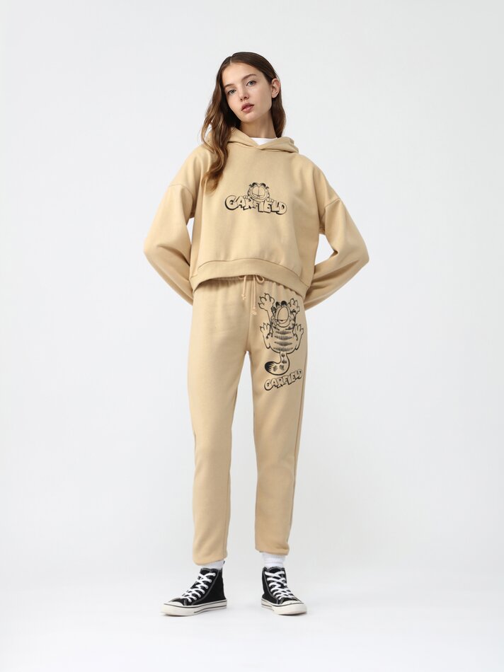 Conjunto de Moletom Garfield - Nickelodeon - Bege