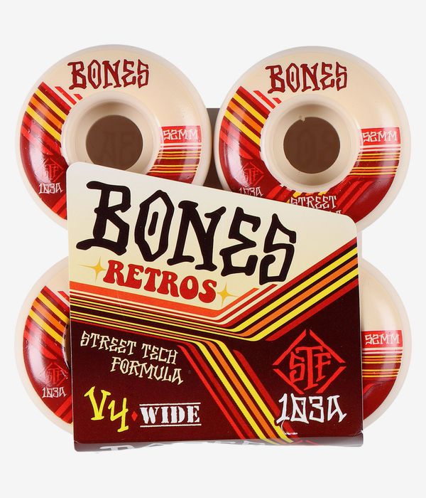 Bones STF Retros V4 Rollen (white red) 52mm 103A 4er Pack