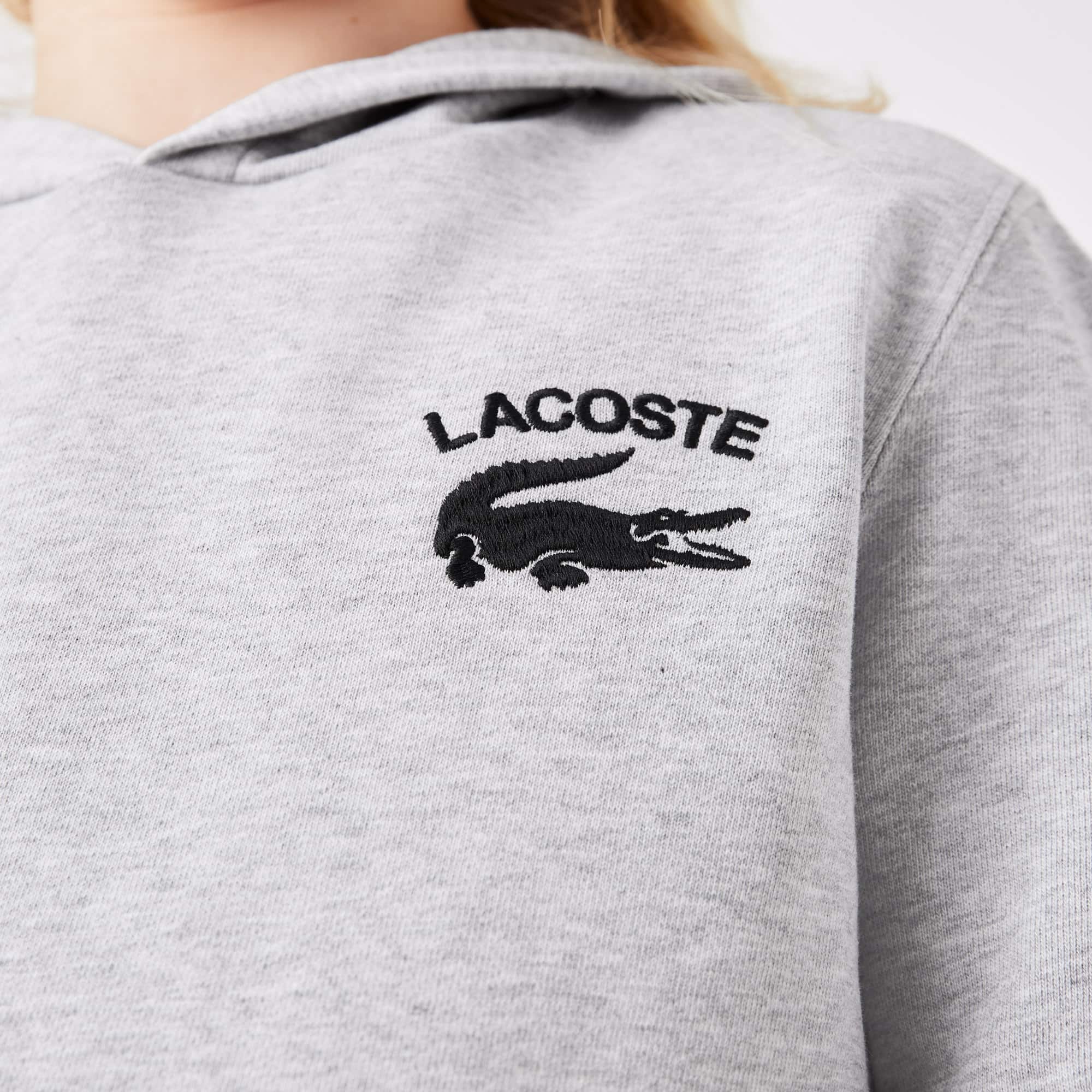 Sweatshirt à capuche garçon Lacoste avec imprimés Pullovers & Sweatshirts - Gris - Lacoste - Garçon