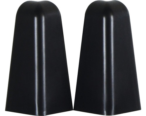 Zwarte buitenhoeken FU60, 2 stuks