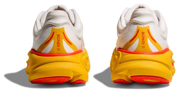 Chaussures Running Hoka Bondi 9 Blanc/Jaune Femme