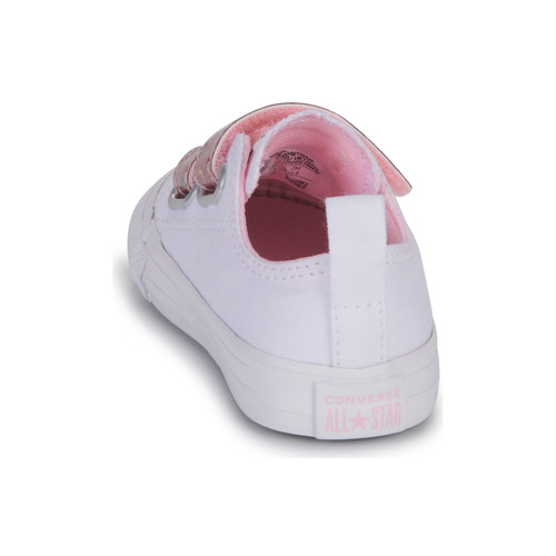 Converse - CHUCK TAYLOR ALL STAR 2V EASY-ON GLITTER STRAP OX Blanco / Rosa