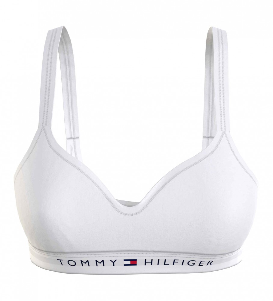 Sutiã Tommy Hilfiger branco com decote em V