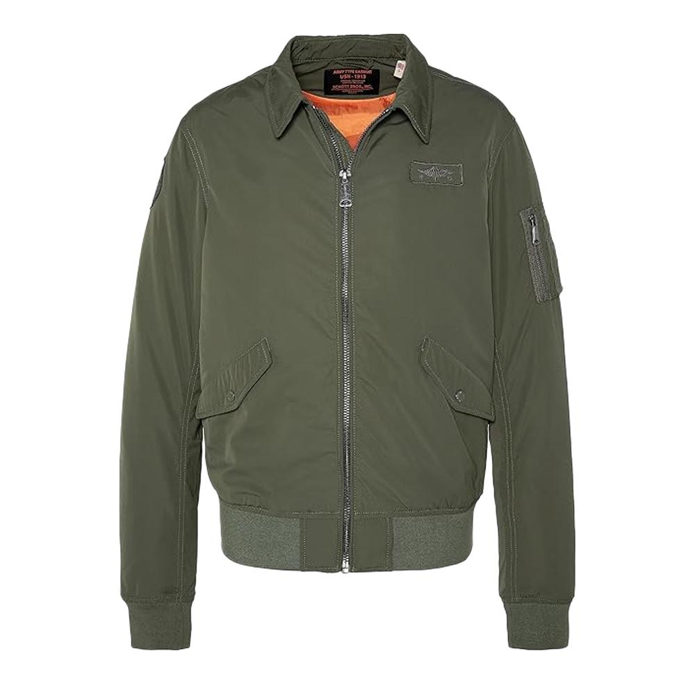 Schott Veste Bombers Kaki Homme Schott Blouson Cwu