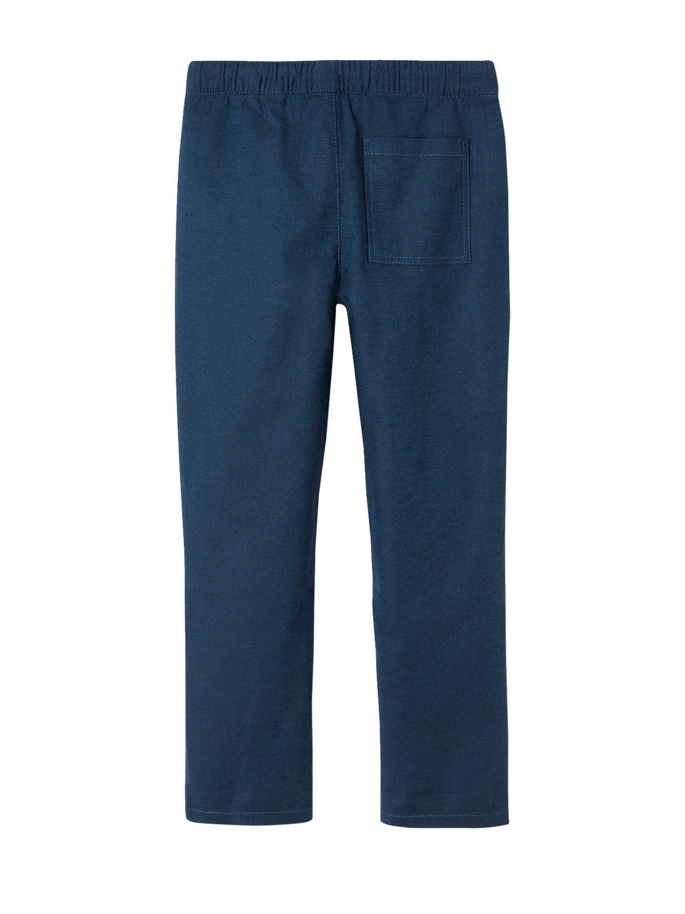 Vertbaudet Jungen Hose mit Leinenanteil nachtblau
