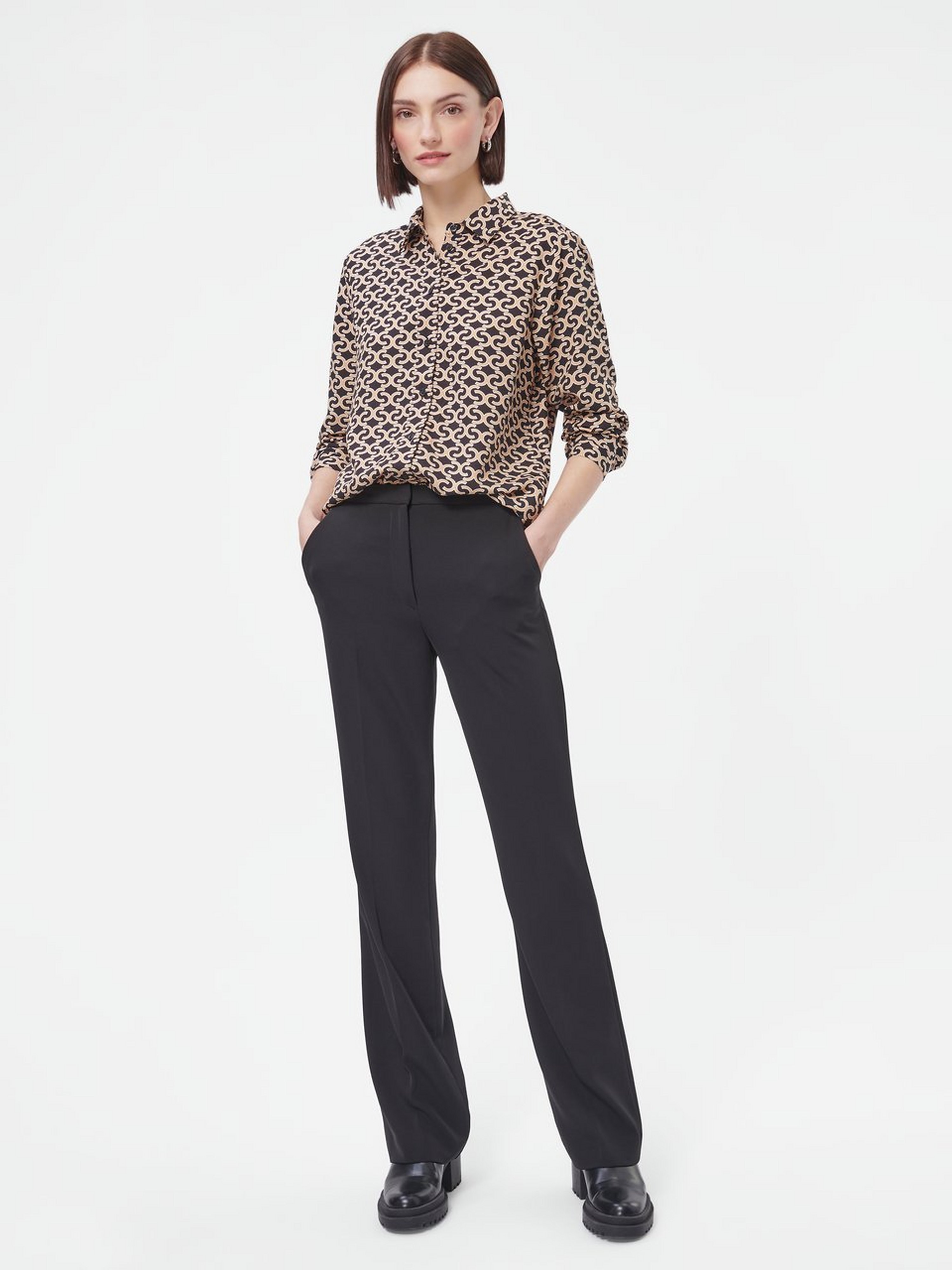 Bluse mit Hemdkragen