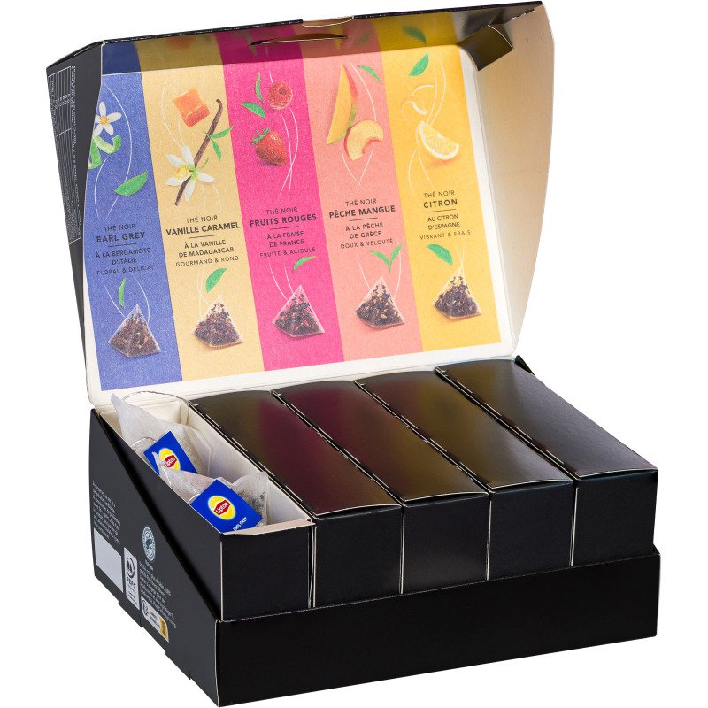 Thés parfumés Lipton collection découverte - Coffret de 50 sachets